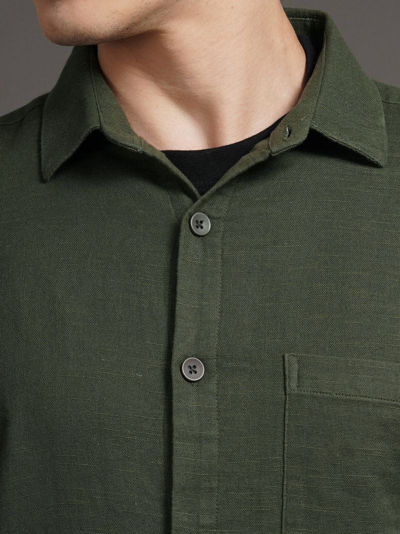 Paul Street Men Relaxed Fit Spread Collar Shirt - Image 5