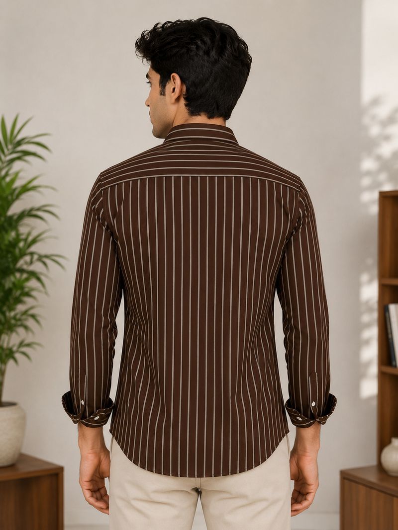 FUBAR Men Slim Fit Striped Shirt - Image 5