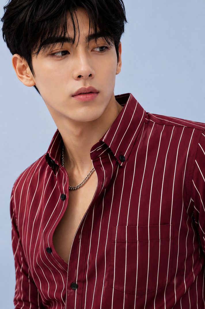 SEEWAYS Men Slim Fit Striped Shirt - Image 5
