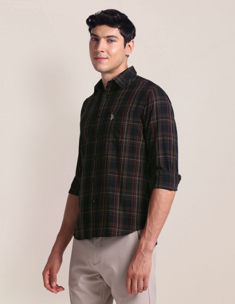 U.S. POLO ASSN. Men Regular Fit Checkered Shirt - Image 5