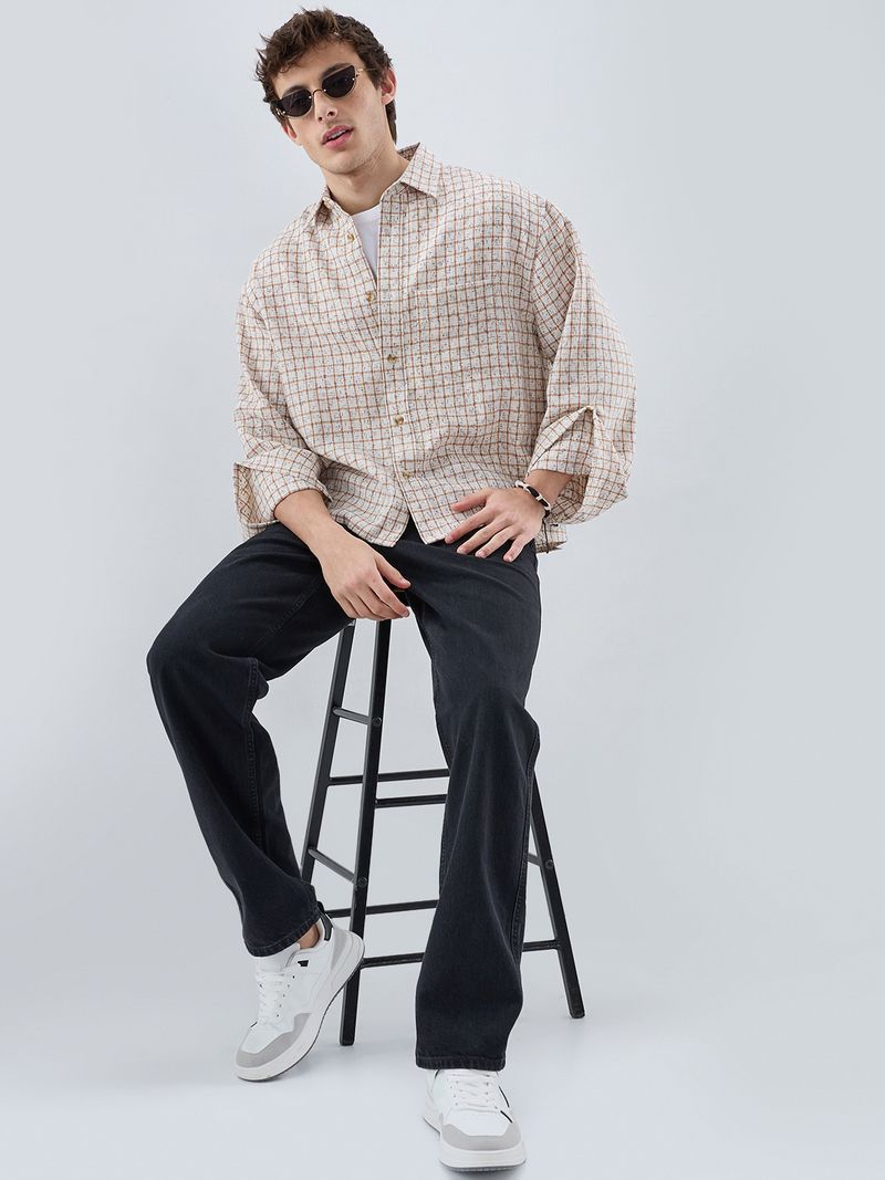VASTRADO Men Oversized Checkered Shirt - Image 5