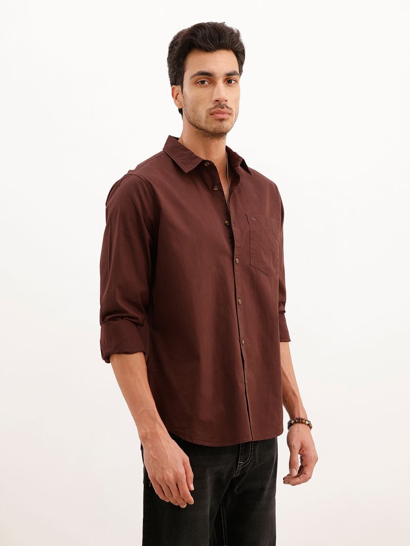WROGN Men Regular Fit Solid Casual Shirt - Image 5