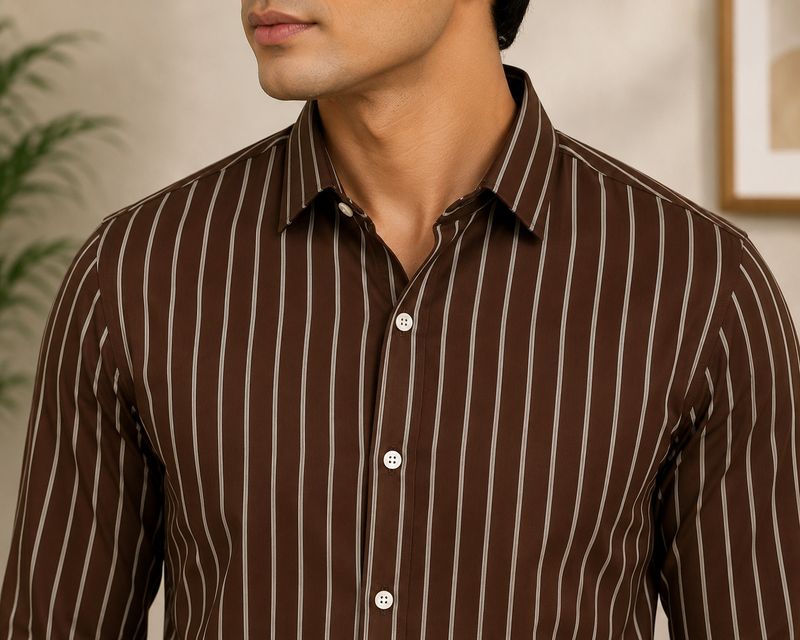 FUBAR Men Slim Fit Striped Shirt - Image 3