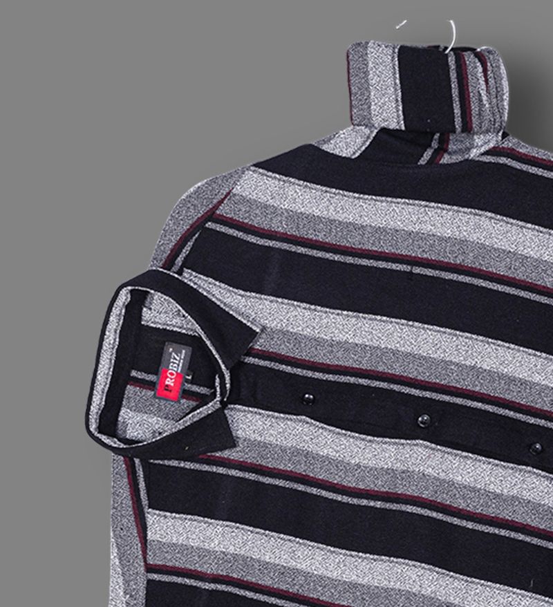 PROBIZ Men Boxy Fit Striped Spread Collar Shirt - Image 3
