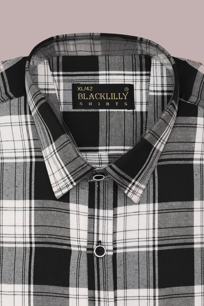 BlackLilly Men Slim Fit Checkered Shirt - Image 6
