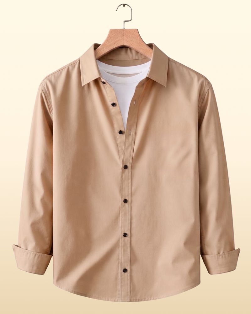 Colix Men Regular Fit Solid Spread Collar Shirt - Image 5