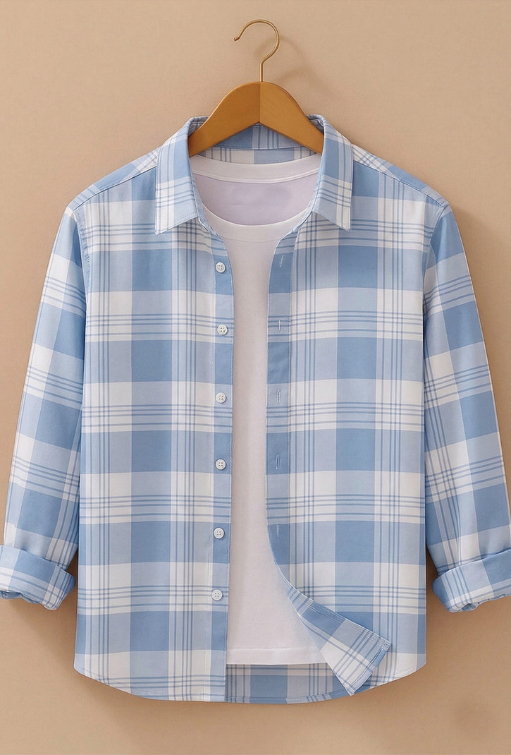 SHIRTZONE Men Slim Fit Checkered Spread Collar Casual Shirt