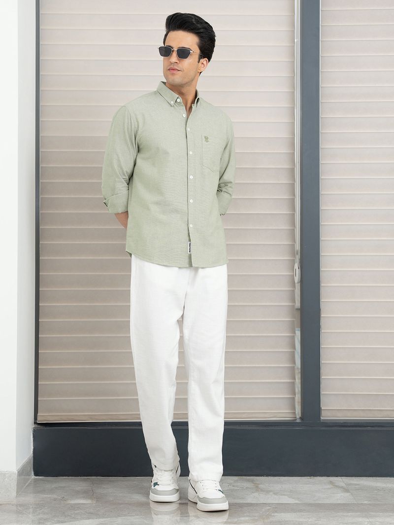 RED TAPE Men Relaxed Fit Self Design Button Down Shirt - Image 5
