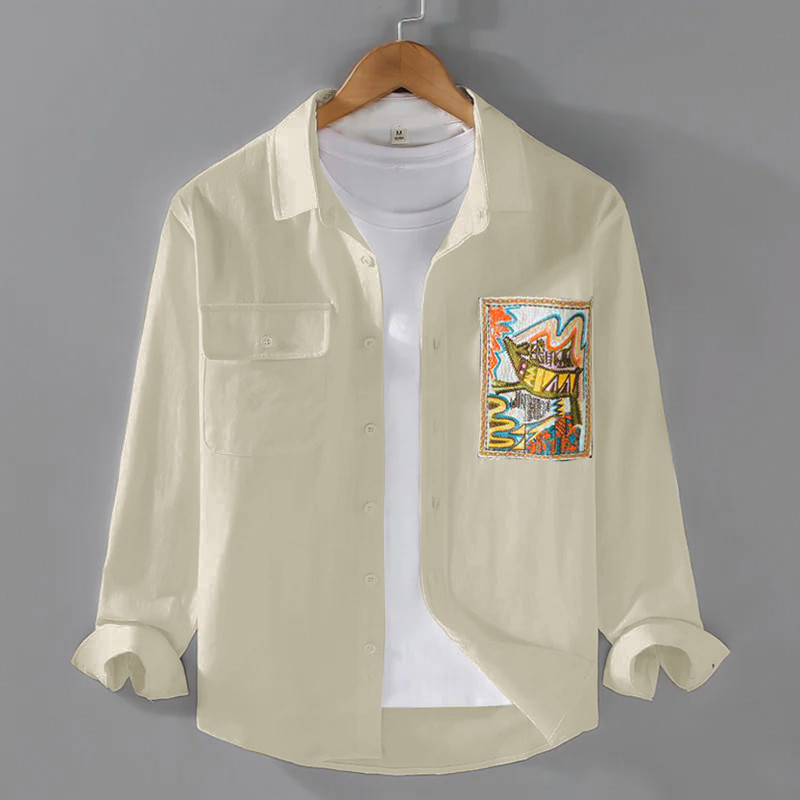 nortex men regular fit printed, solid curved collar casual shirt