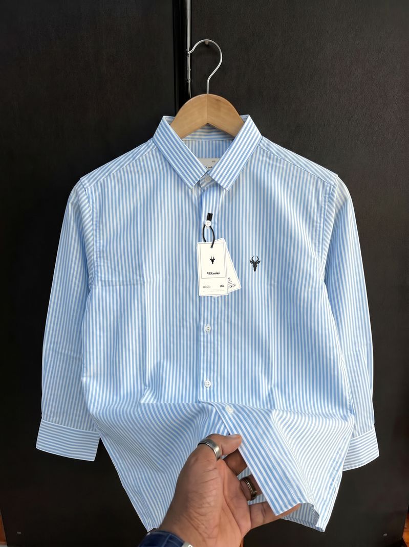 vdlooks Men Regular Fit Striped Shirt - Image 2