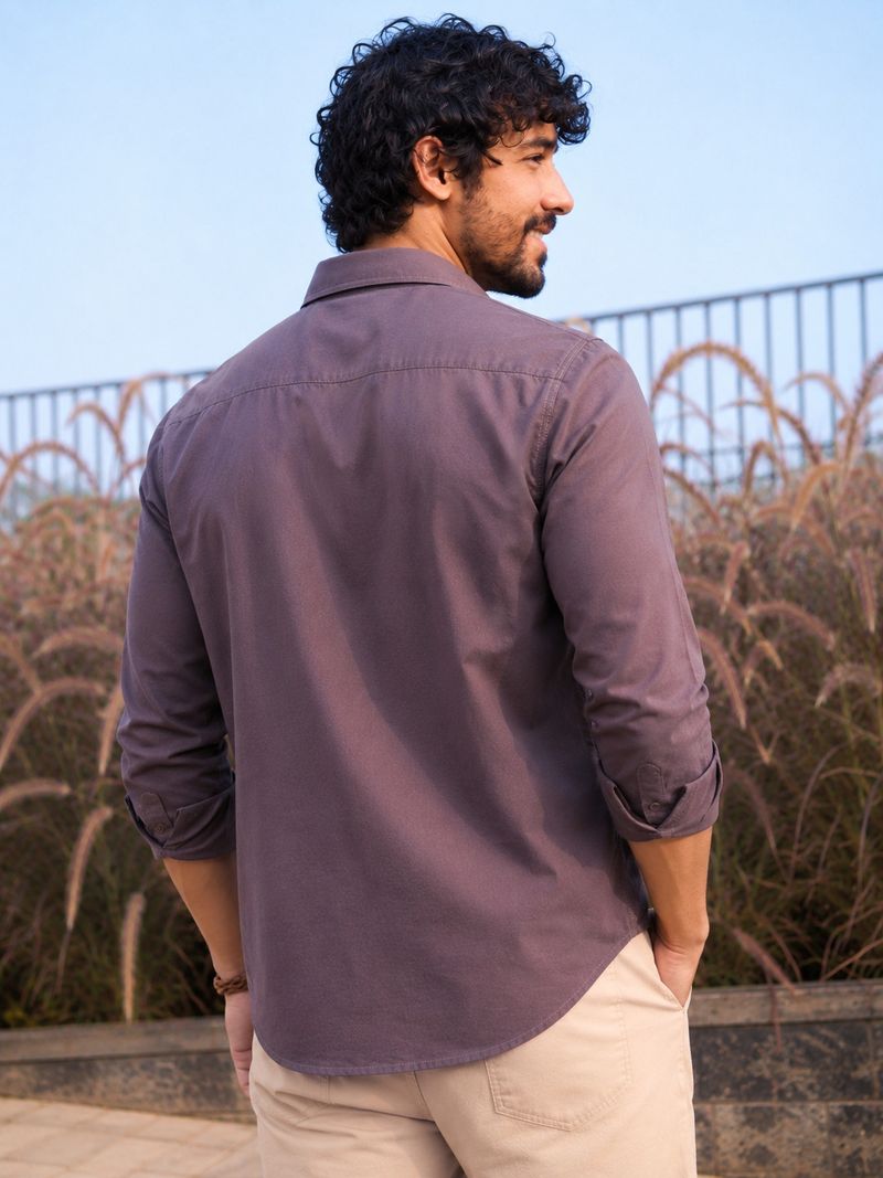 Roadster Men Regular Fit Solid Spread Collar Shirt - Image 3