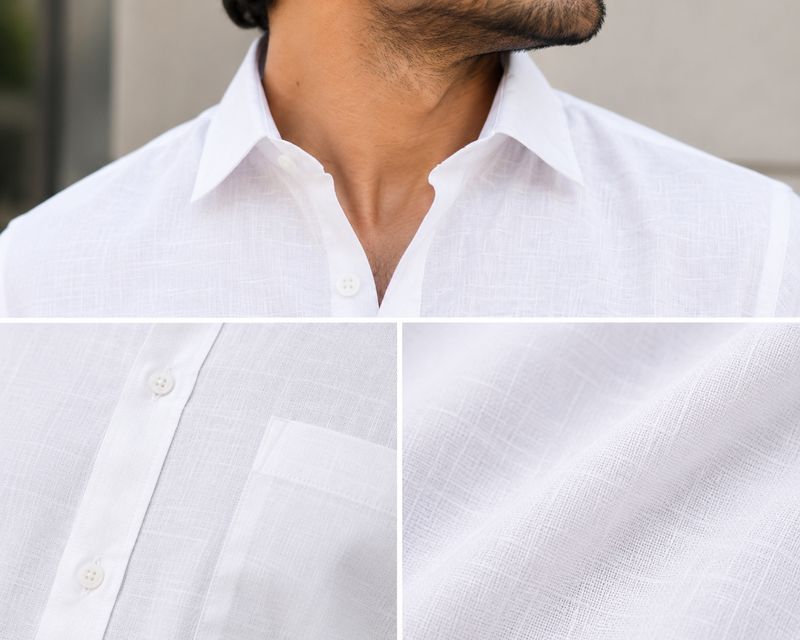 GlowNest Men Regular Fit Solid Spread Collar Shirt - Image 5