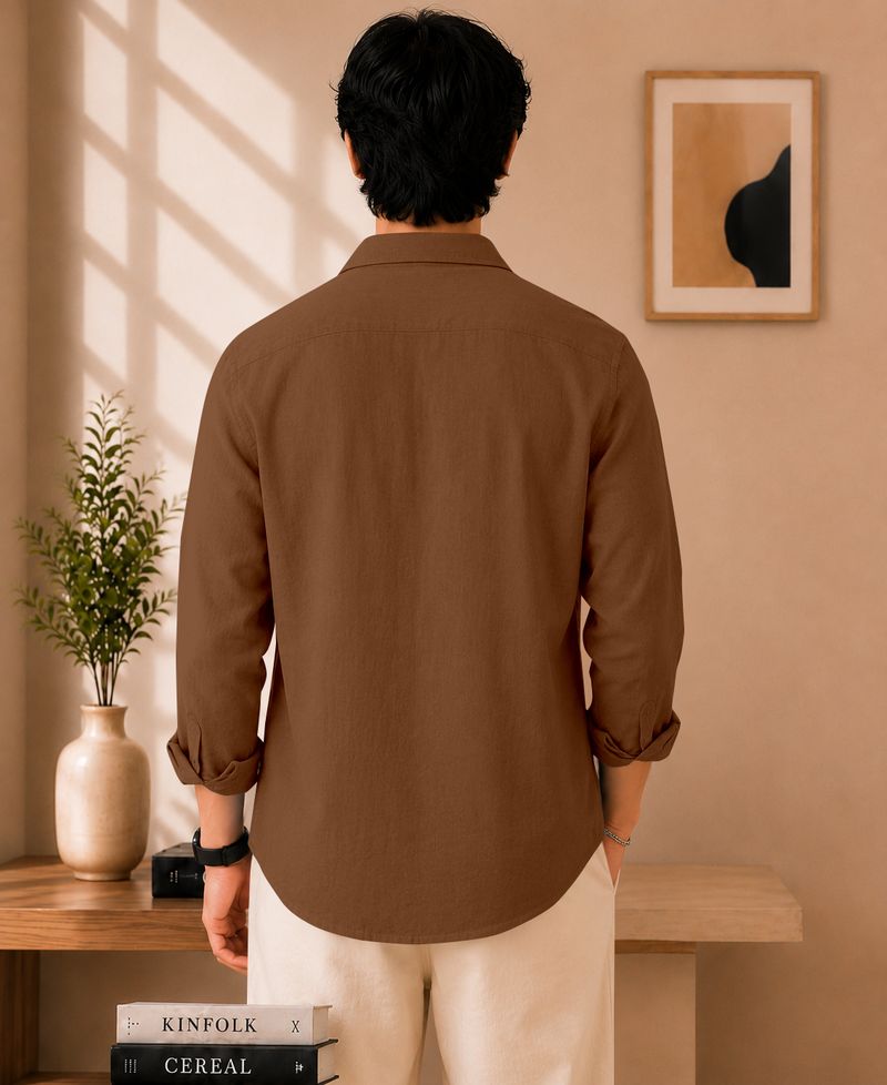Fagul Culture Men Regular Fit Solid Spread Collar Casual Shirt - Image 3