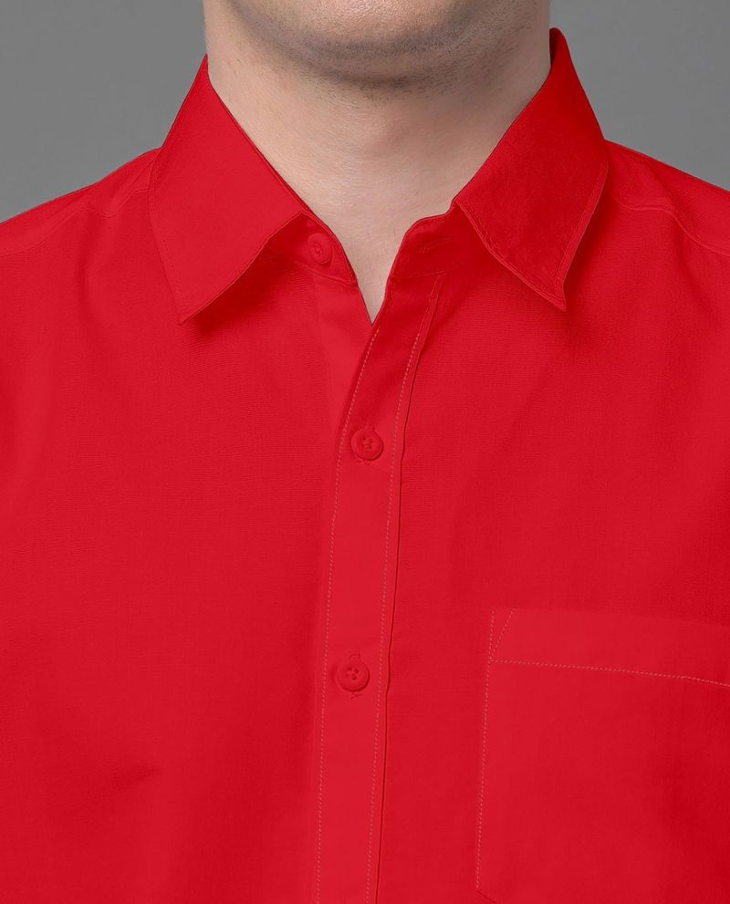 Tyzlo Men Regular Fit Solid Spread Collar Casual Shirt - Image 6