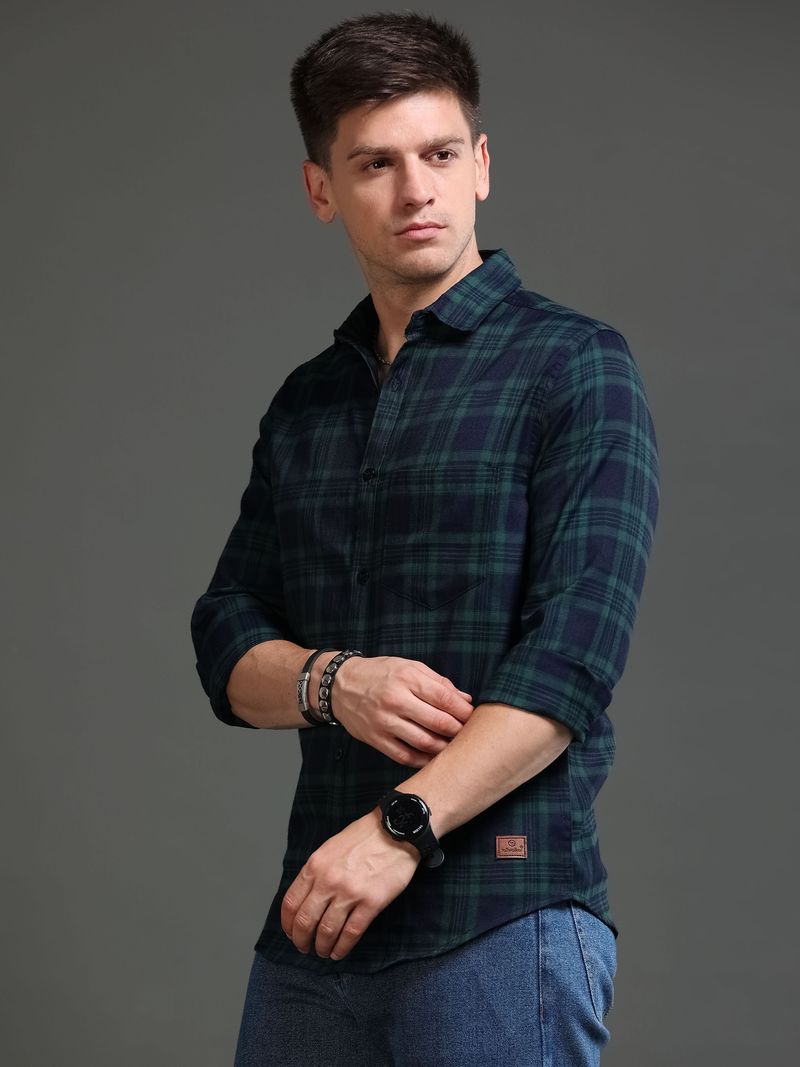 Tallwalker Men Regular Fit Checkered Shirt - Image 6