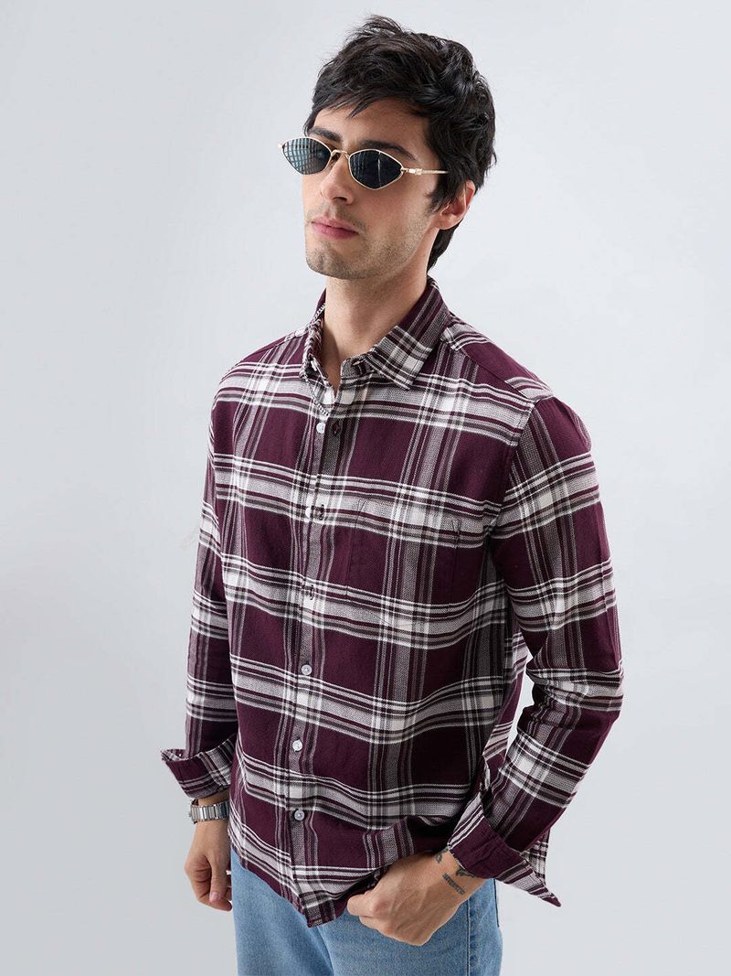 VASTRADO Men Regular Fit Checkered Shirt - Image 3