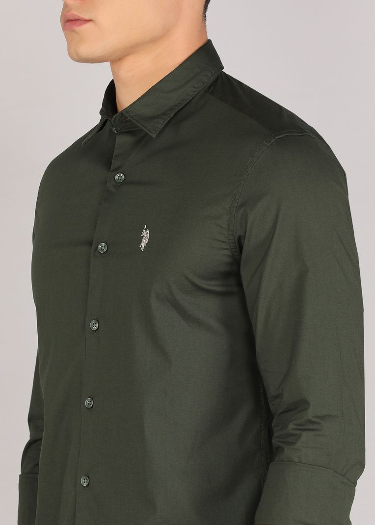 U.S. Polo Assn. Denim Co. Men's Solid Casual Cut Away Shirt - Image 6