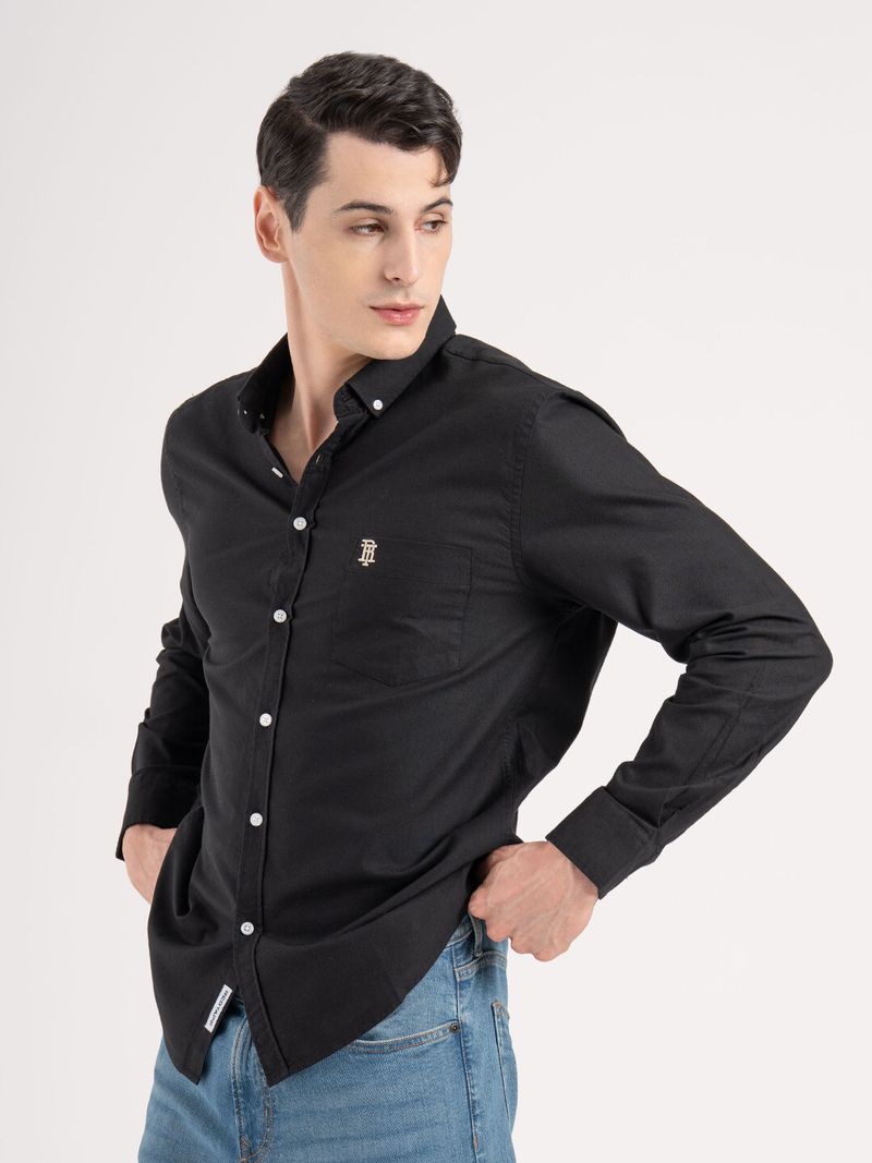 RED TAPE Men Relaxed Fit Solid Spread Collar Casual Shirt (Red) - Image 4