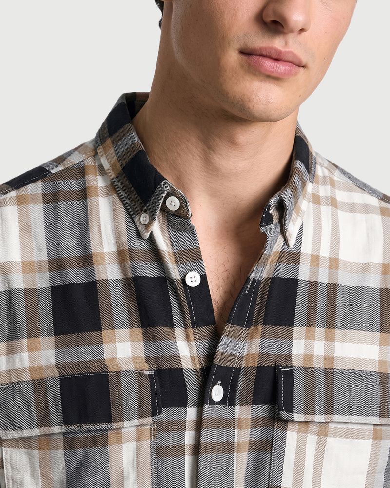 BEWAKOOF Men Regular Fit Checkered Casual Shirt - Image 7