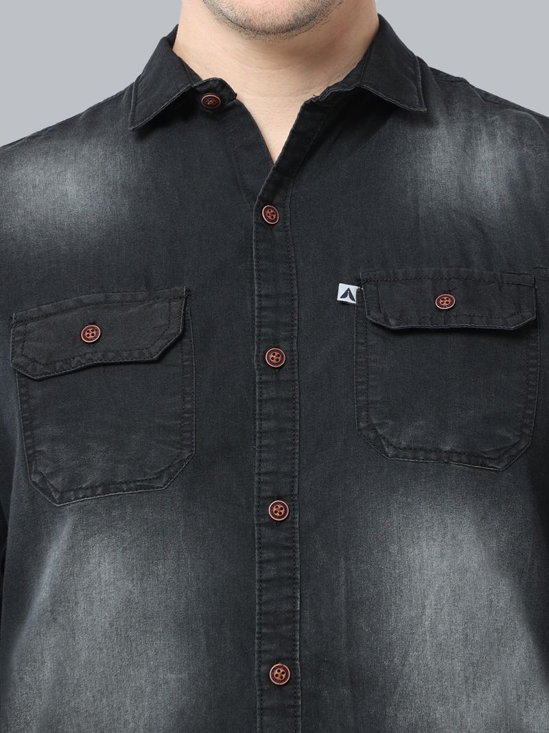 AIDAN PAUL Men Regular Fit Washed Shirt - Image 6