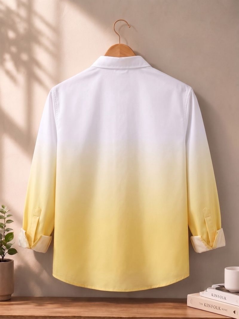 bollydolldesigner Men Regular Fit Dyed/Ombre Shirt - Image 4