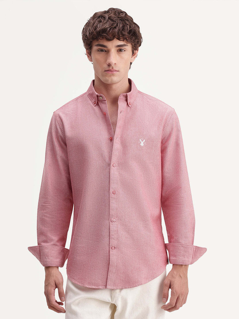 RARE RABBIT Men Regular Fit Solid Casual Shirt
