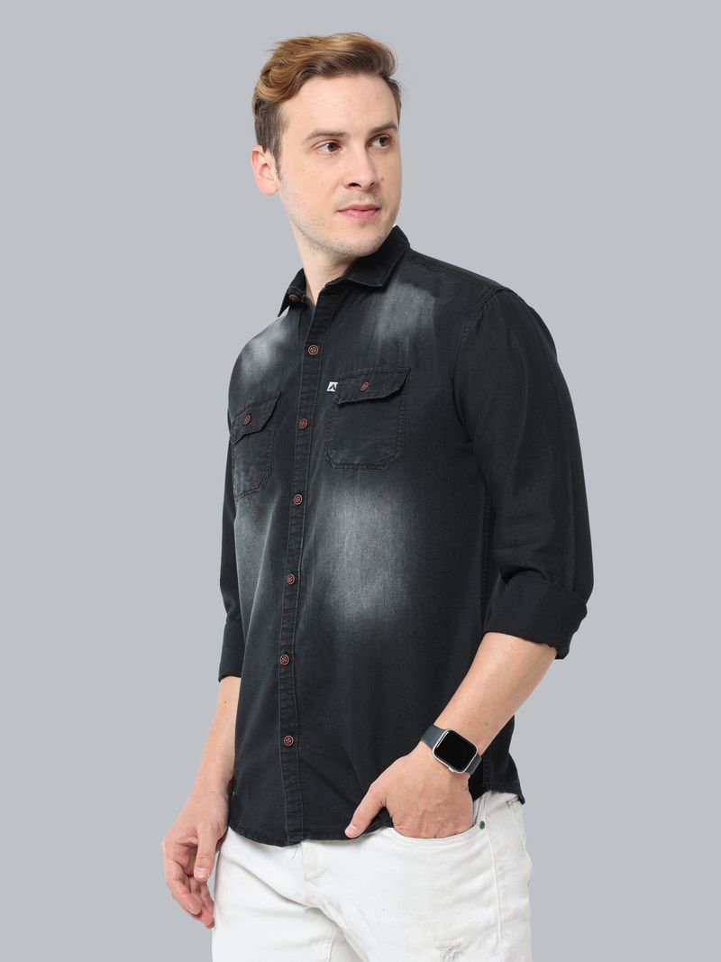 AIDAN PAUL Men Regular Fit Washed Shirt - Image 5