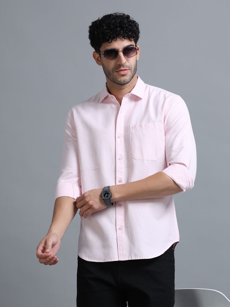 Tom Mackler Men Slim Fit Solid Spread Collar Casual Shirt - Image 2