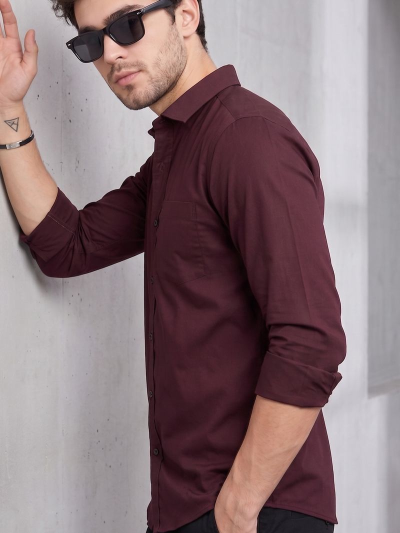 NIVICK Men Regular Fit Solid Spread Collar Shirt - Image 4