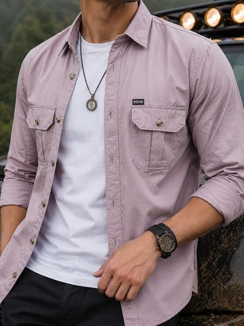 Majestic Man Men Slim Fit Spread Collar Casual Shirt - Image 6