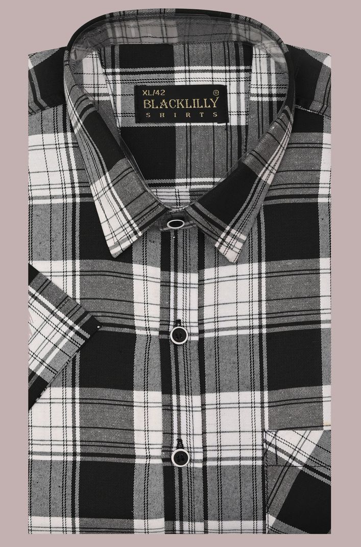 BlackLilly Men Slim Fit Checkered Shirt - Image 2