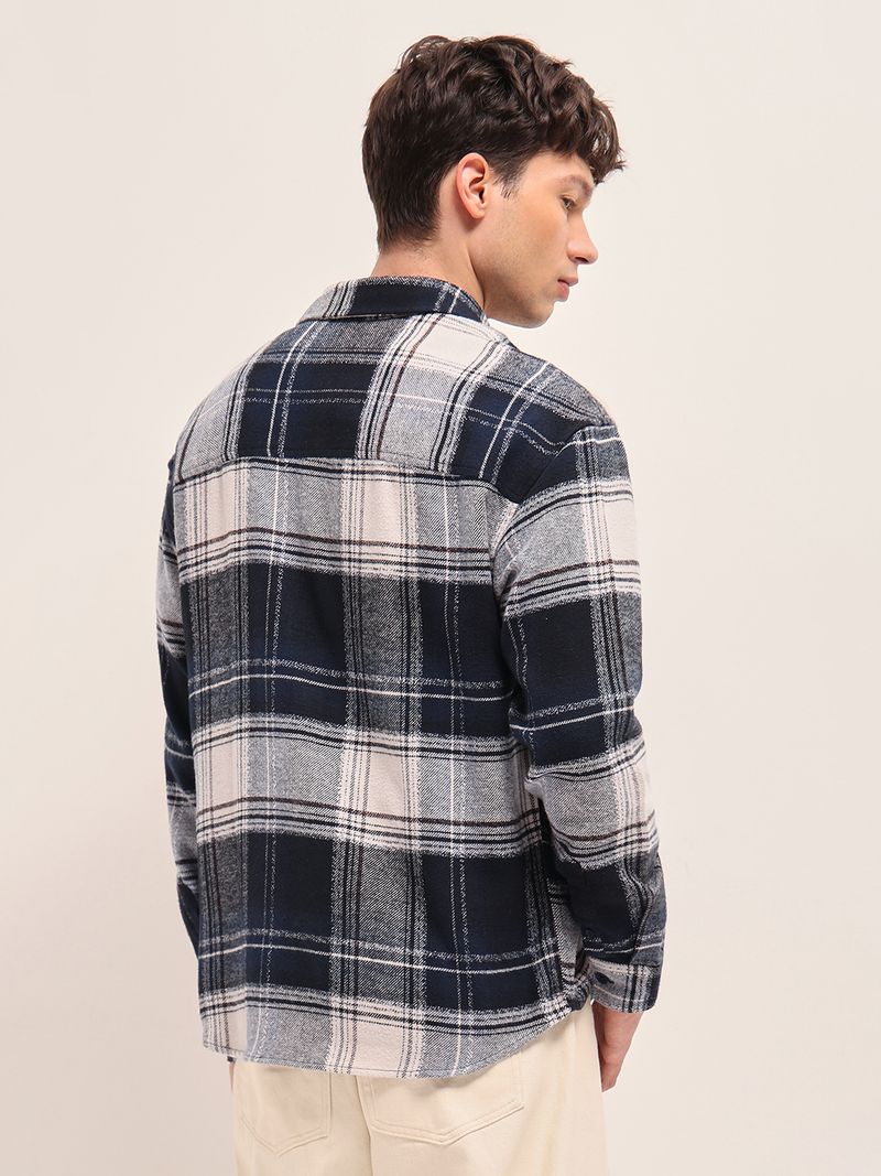 THE BEAR HOUSE Men Relaxed Fit Checkered Shirt - Image 4