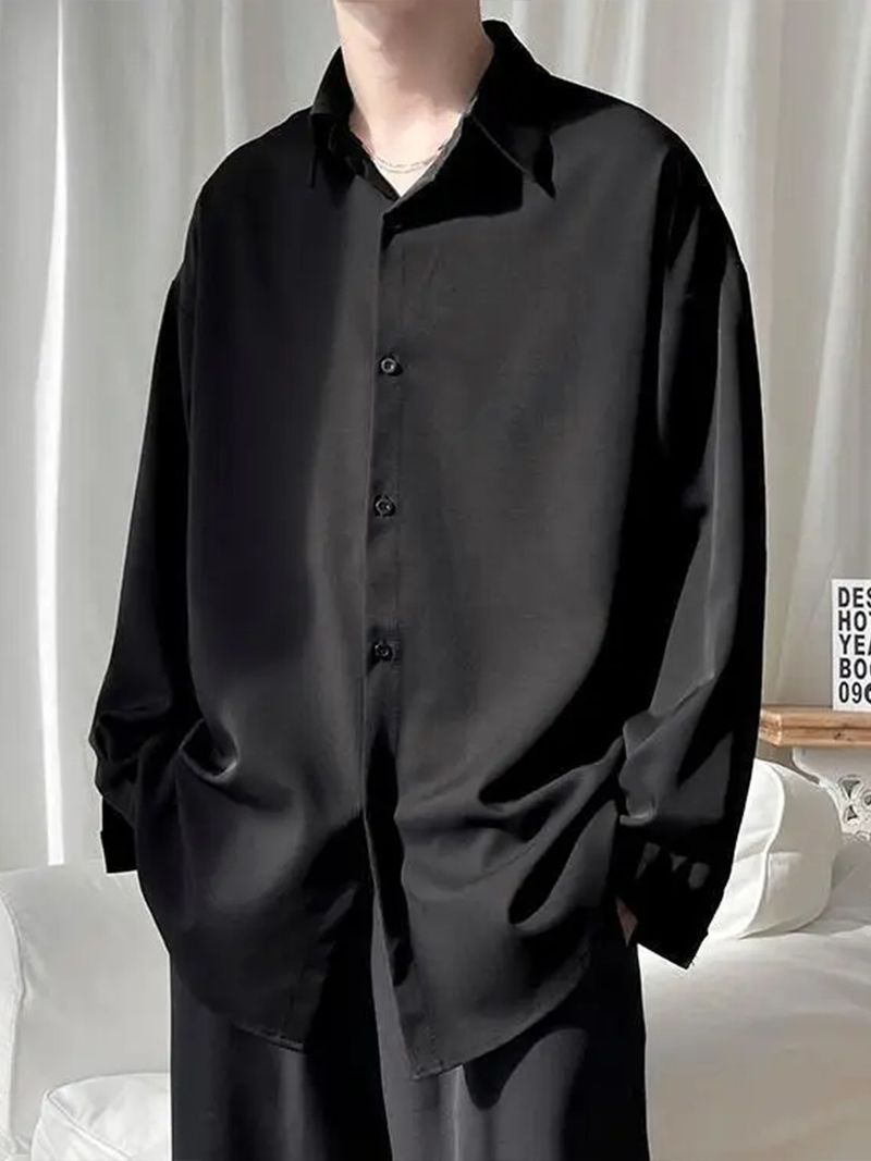 Asta Moda Men Oversized Fit Graphic Print Spread Collar Casual Shirt - Image 3