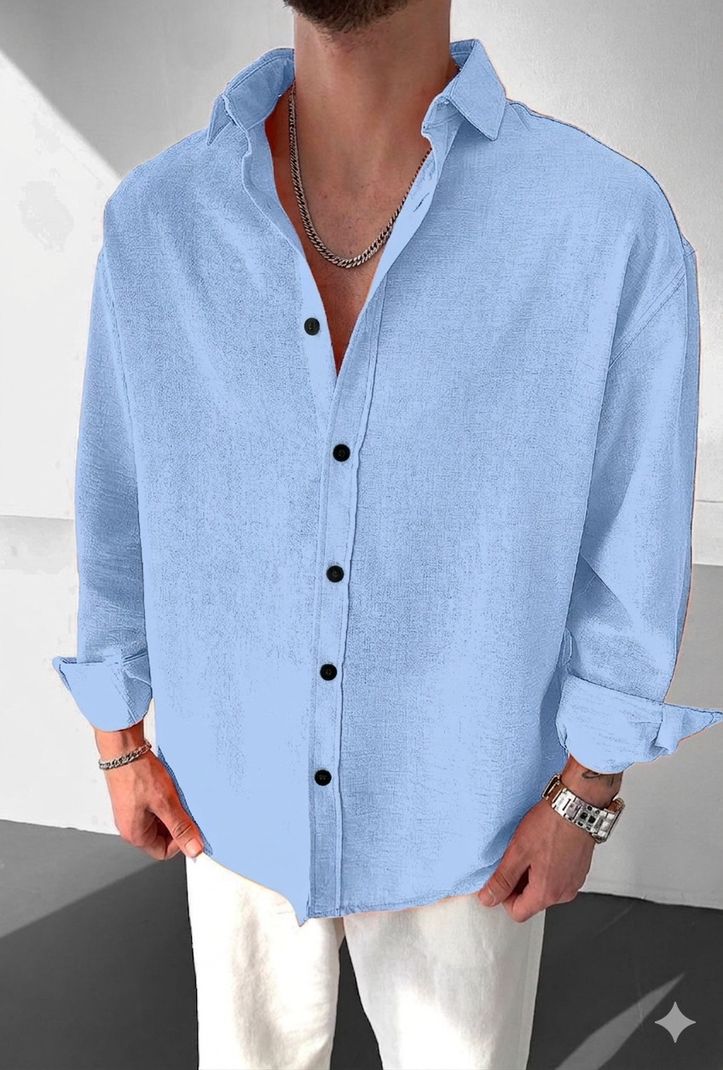 JACKBELLA Men Regular Fit Solid Spread Collar Shirt - Image 5