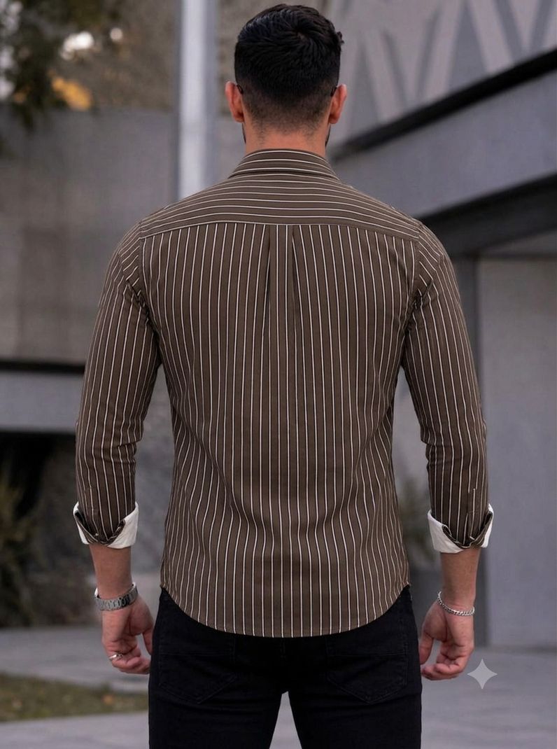 indicare Men Slim Fit Striped Shirt - Image 3