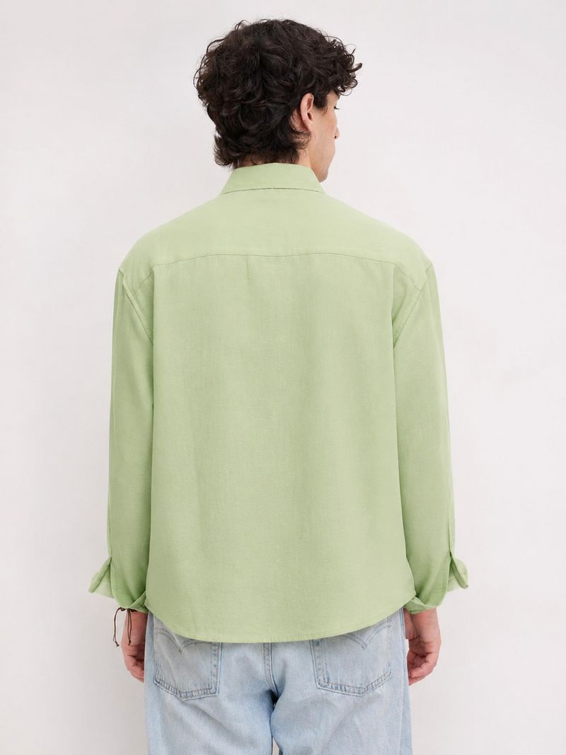 WE KAIKA Men Regular Fit Solid Spread Collar Shirt - Image 3