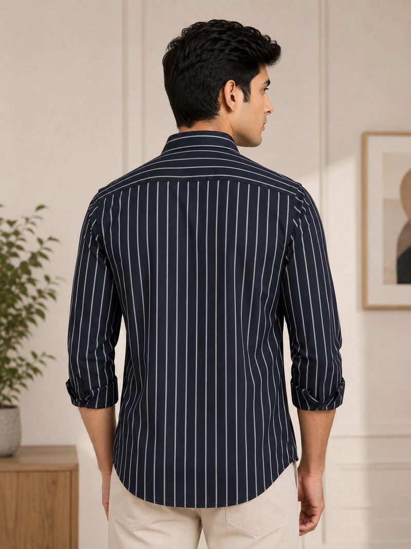 FUBAR Men Slim Fit Striped Shirt - Image 5