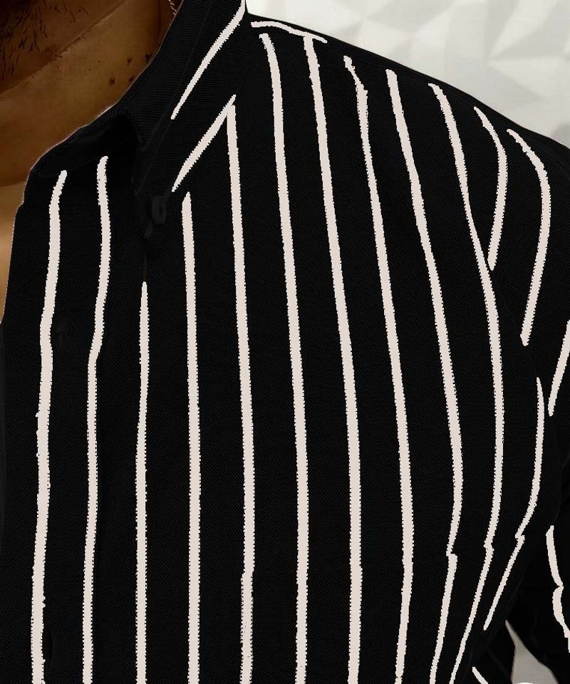 DISHANK CREATION Men Regular Fit Striped Shirt - Image 5