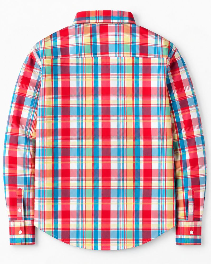 Outryx Men Regular Fit Checkered Spread Collar Casual Shirt - Image 3