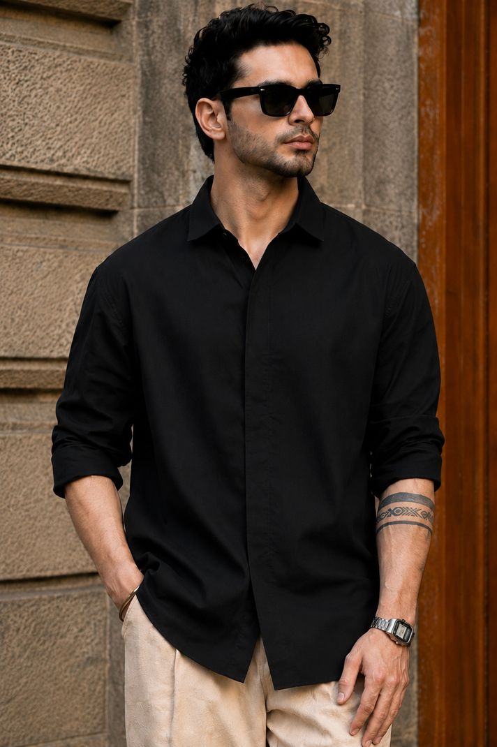 BROCON Men Regular Fit Solid Spread Collar Shirt - Image 2