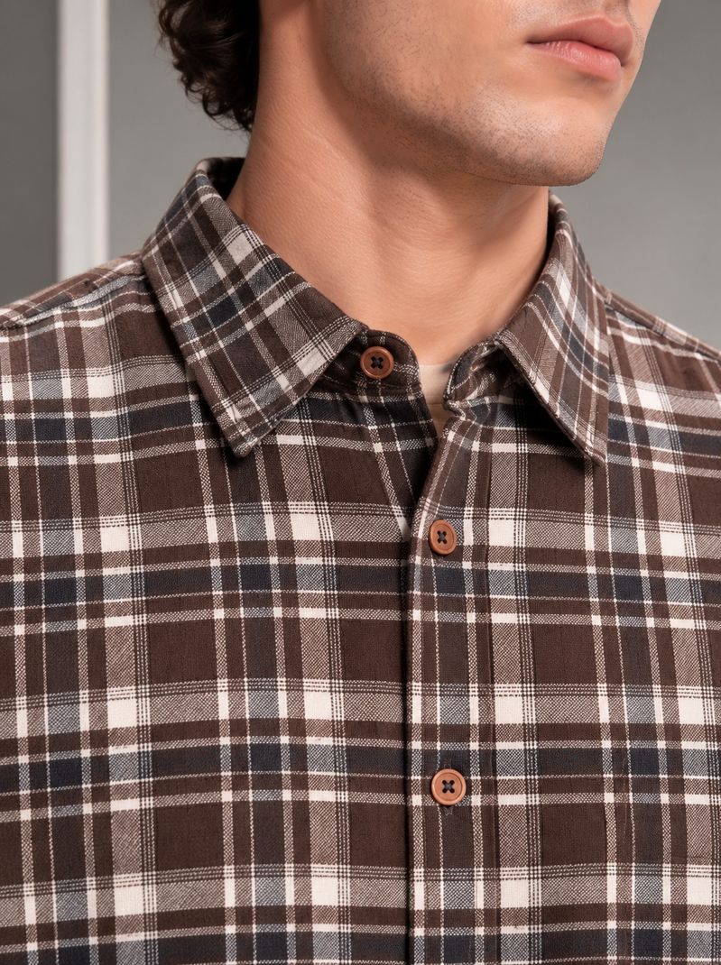 Dark Age Men Regular Fit Checkered Casual Shirt - Image 5