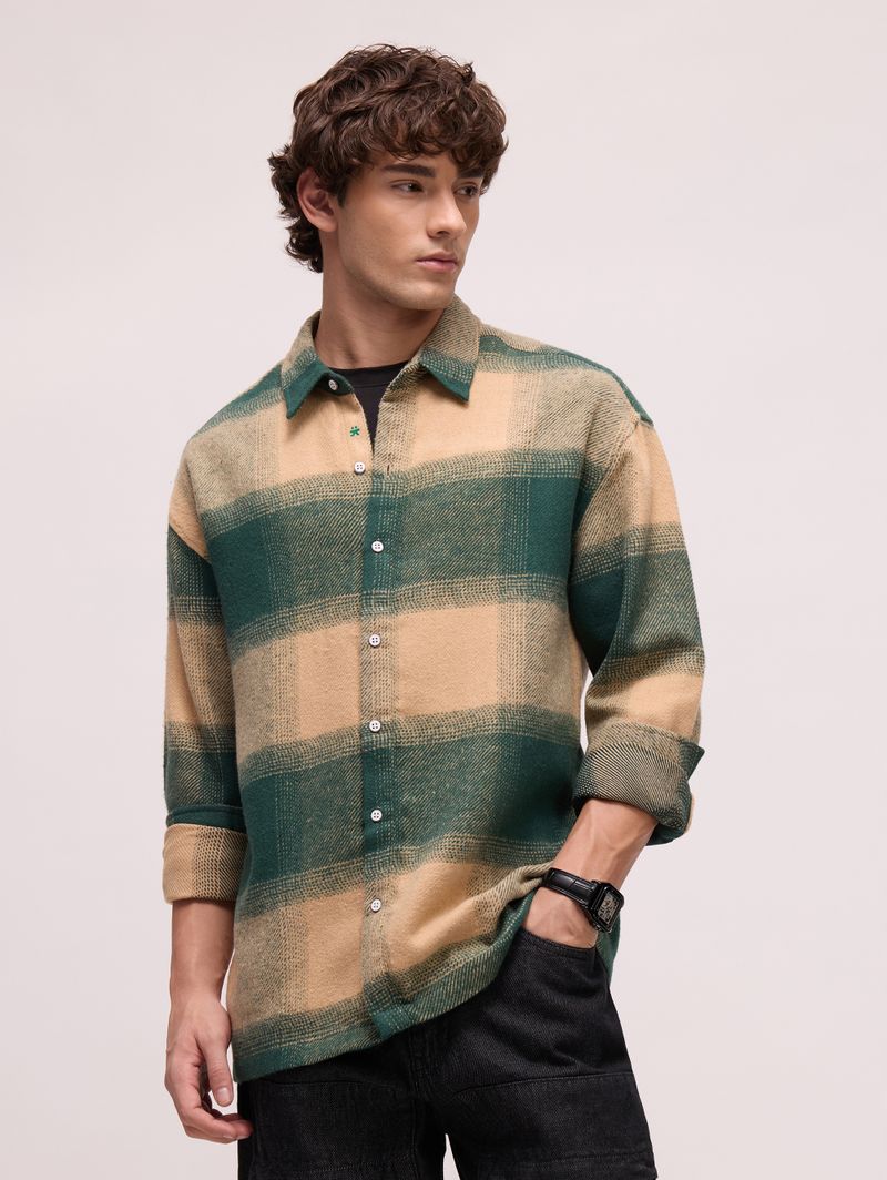 CAHOOT Men Oversized Checkered Casual Shirt - Image 4