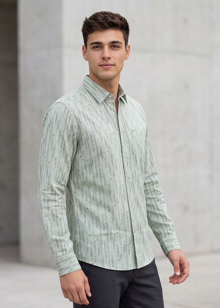 KILLER Dobby Men Slim Fit Printed Casual Shirt - Image 5