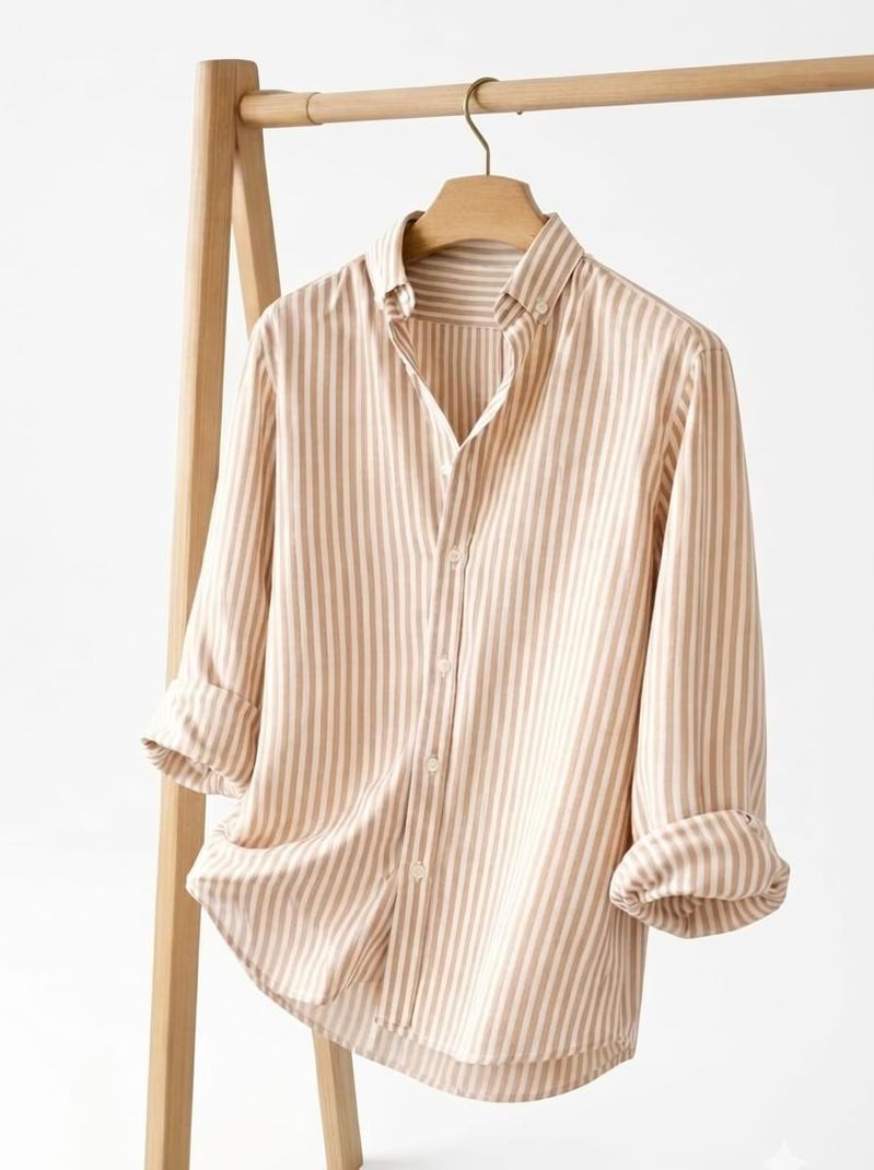 JNV FASHION Men Regular Fit Striped Shirt - Image 2