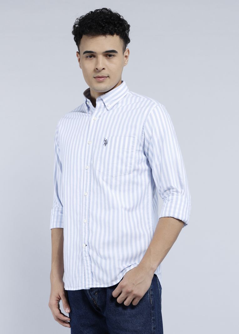 U.S. POLO ASSN. Men Tailored Fit Solid Button Down Shirt - Image 5