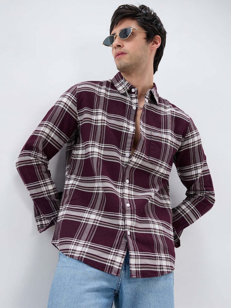 VASTRADO Men Regular Fit Checkered Shirt - Image 2