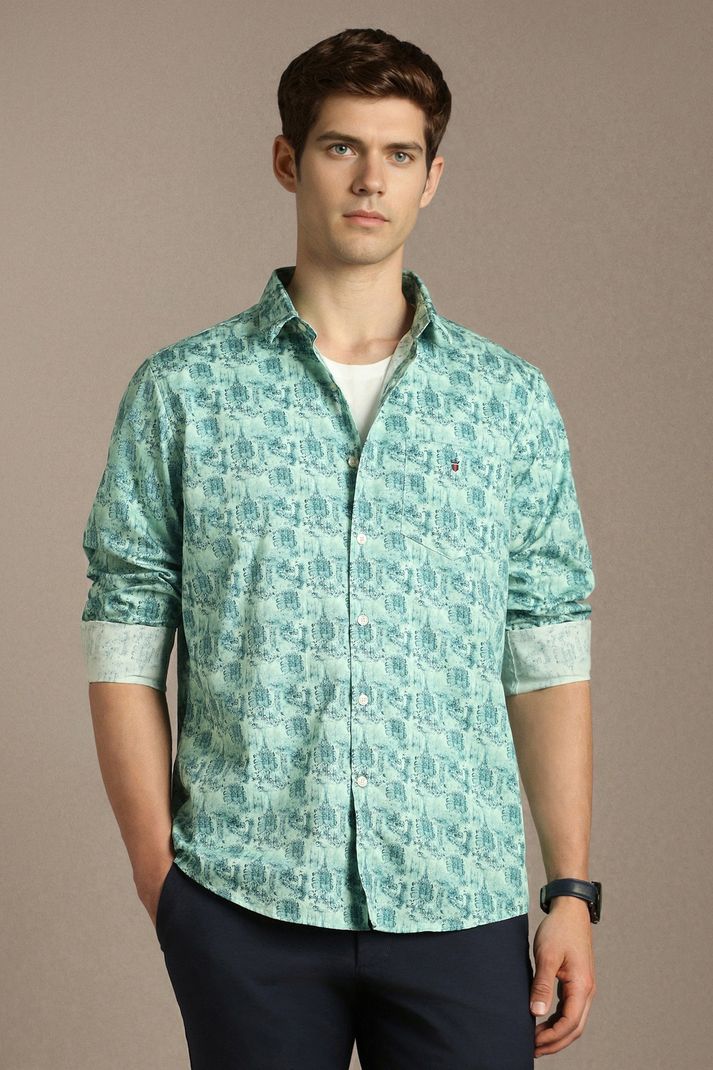 Louis Philippe Men Slim Fit Printed Casual Shirt - Image 2