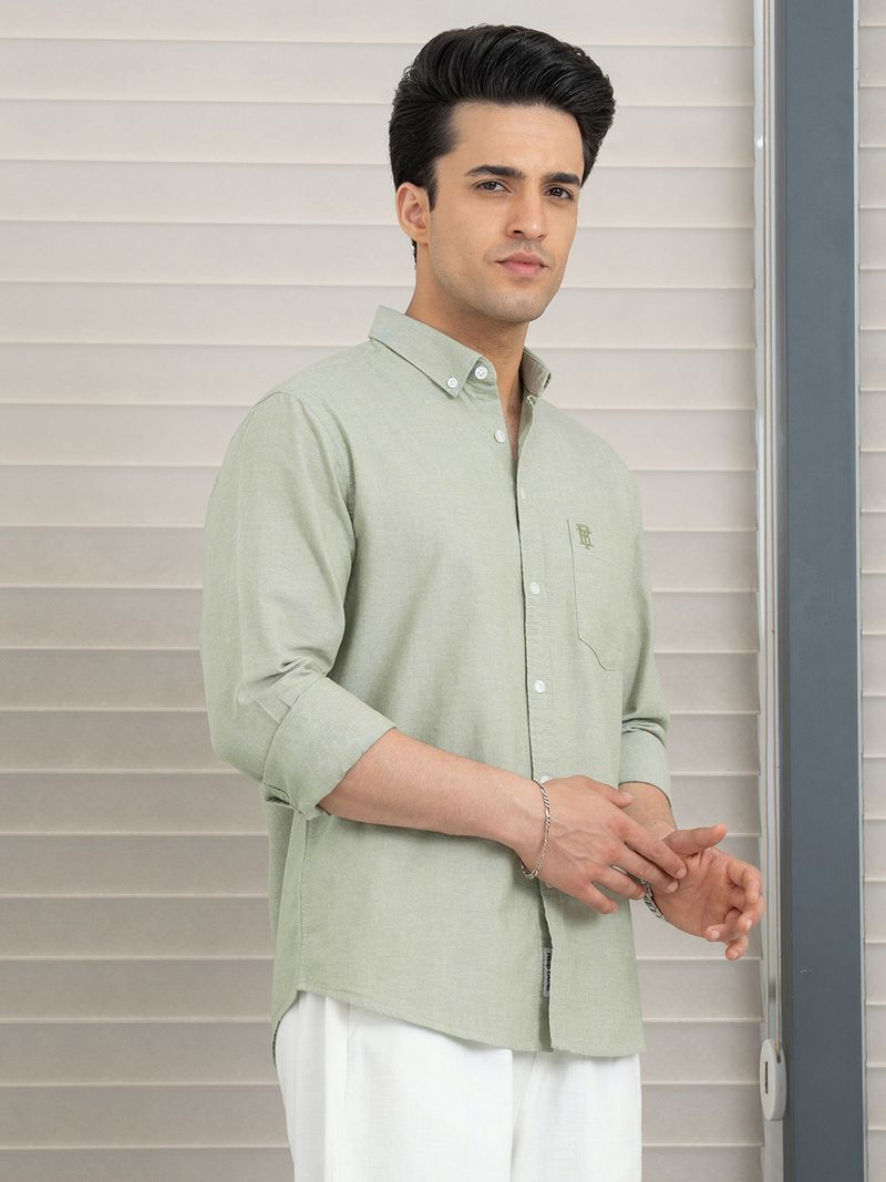 RED TAPE Men Relaxed Fit Self Design Button Down Shirt - Image 6