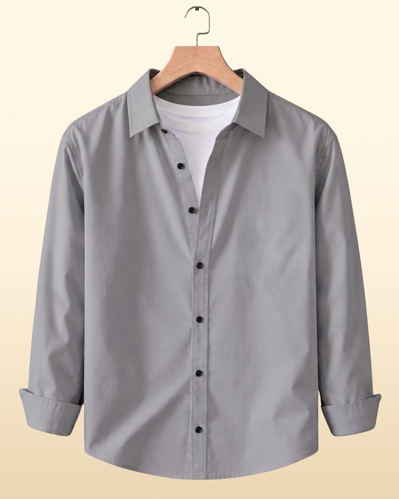 Colix Men Regular Fit Solid Spread Collar Shirt - Image 4