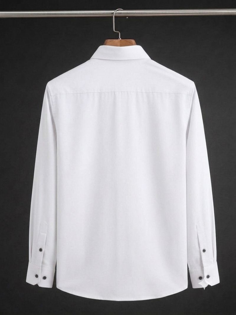 Men Regular Fit Solid Spread Collar Casual Shirt - Image 3